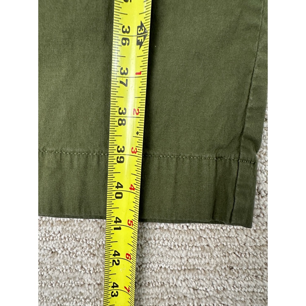 Maeve by Anthropologie The Colette Wide Leg Pants Green Linen Blend Size 28 - Picture 3 of 11